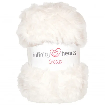 Köp nu Infinity Hearts Crocus Pälsgarn 01 Vit