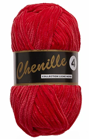 Lammy Chenille 4 50 GR Nallebjörn Garn – 0043 Röd Erbjudandepris