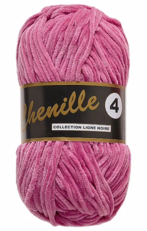 Lammy Chenille 4 50 GR Nallebjörn Garn – 0020 Rosa Erbjudandepris