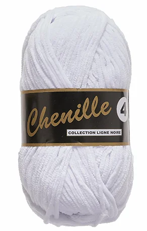 Lammy Chenille 4 50 GR Nallebjörn Garn – 0005 Vit Trygg betalning