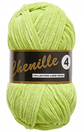 Lammy Chenille 4 50 GR Nallebjörn Garn – 0071 Neon Grön Nyhet