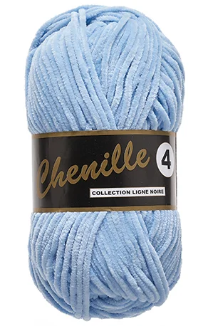 Endast idag Lammy Chenille 4 50 GR Nallebjörn Garn – 0040 Ljus Blå
