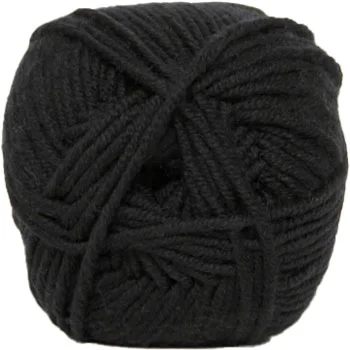 Hjertegarn Extrafine Merino 120 Garn – fv 500 Svart Premium