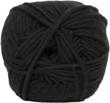 Kampanjpris Hjertegarn Extrafine Merino 150 Garn – fv 500 Svart