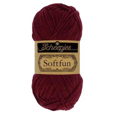 Scheepjes Softfun Garn Unicolor 2637 Mahogny Begränsat erbjudande