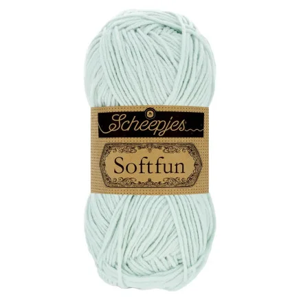 Scheepjes Softfun Garn Unicolor 2646 Gletsjer Mist Endast idag