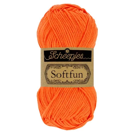 Begränsad tid Scheepjes Softfun Garn Unicolor 2651 Pumpa