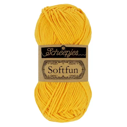 Premium Scheepjes Softfun Garn Unicolor 2634 Humla