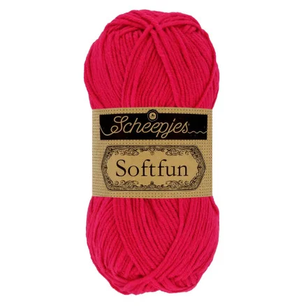 Reapris Scheepjes Softfun Garn Unicolor 2654 Magenta