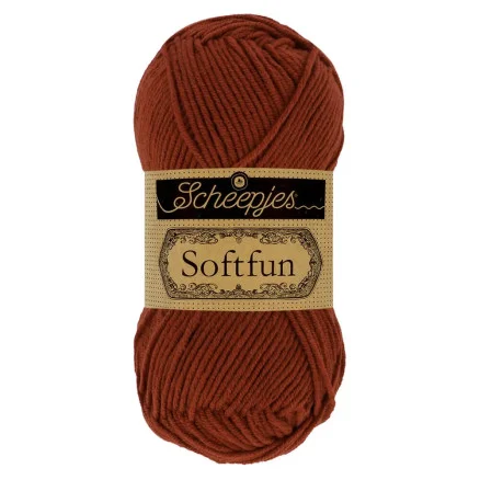 Scheepjes Softfun Garn Unicolor 2650 Rost Rabatter