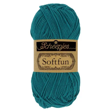 risnedsättning Scheepjes Softfun Garn Unicolor 2644 Lagoon