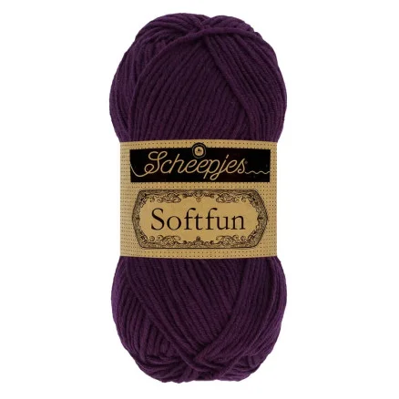 Scheepjes Softfun Garn Unicolor 2656 Aubergine Köp nu