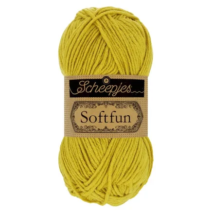 Scheepjes Softfun Garn Unicolor 2642 Lav Kundfavorit