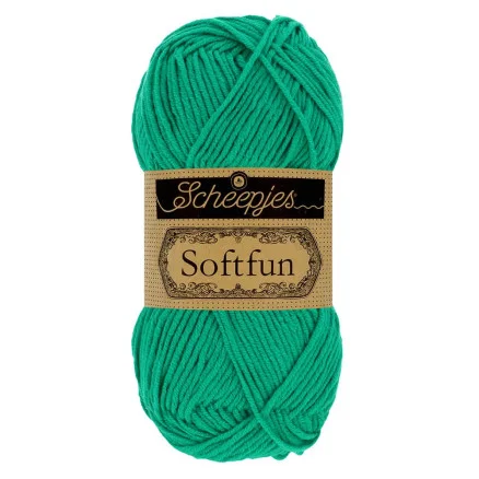 Scheepjes Softfun Garn Unicolor 2648 Jade Kampanj