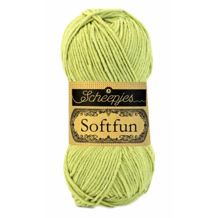 Scheepjes Softfun Garn Unicolor 2531 Oliv Sista chansen