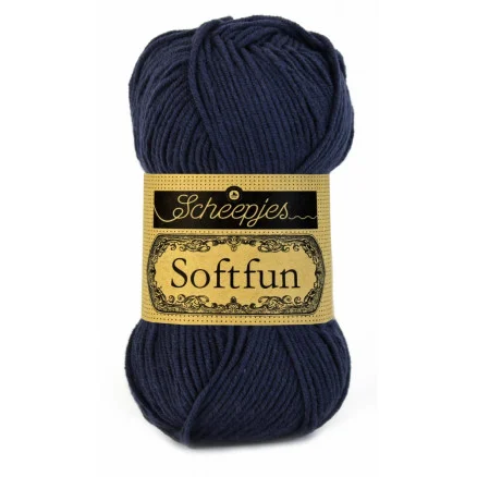 Scheepjes Softfun Garn Unicolor 2401 Marin Kundfavorit