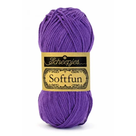 Scheepjes Softfun Garn Unicolor 2515 Lila Fynd