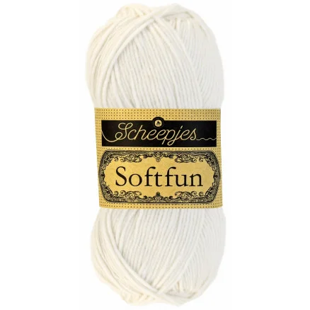 Scheepjes Softfun Garn Unicolor 2426 Natur Expressleverans