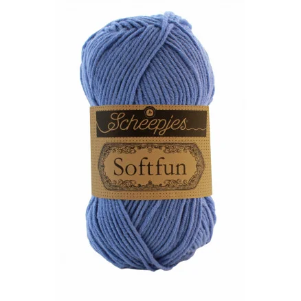 Snabb frakt Scheepjes Softfun Garn Unicolor 2609 Lavendel Blå