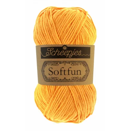 Sänkt pris Scheepjes Softfun Garn Unicolor 2610 Ljus Orange