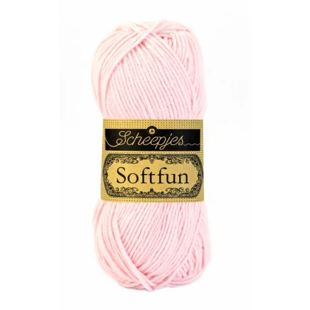Scheepjes Softfun Garn Unicolor 2513 Ljus Rosa Trygg betalning