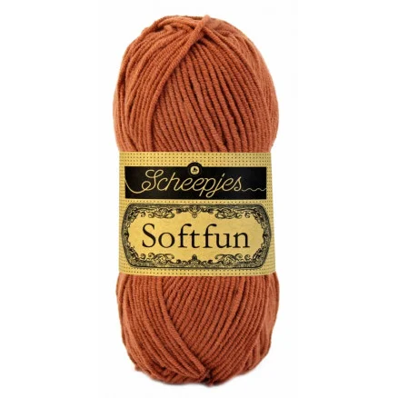Scheepjes Softfun Garn Unicolor 2431 Terracotta Erbjudande