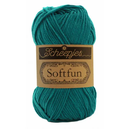 Scheepjes Softfun Garn Unicolor 2604 Petrol Utförsäljning