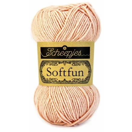 Scheepjes Softfun Garn Unicolor 2466 Ljus Persika Billig
