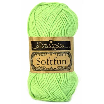 Scheepjes Softfun Garn Unicolor 2516 Ljusgrön Rabatt