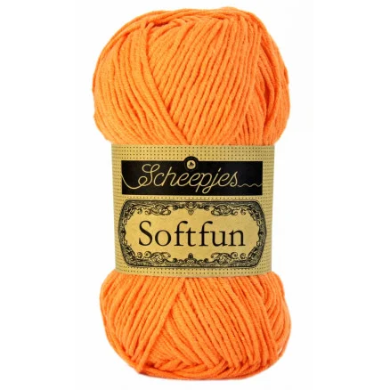 Billig Scheepjes Softfun Garn Unicolor 2427 Orange