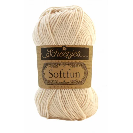 Scheepjes Softfun Garn Unicolor 2622 Sand Handla nu