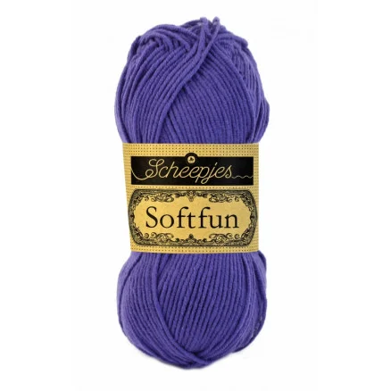 Scheepjes Softfun Garn Unicolor 2463 Mörk Lila Beställ idag