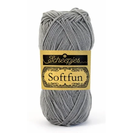 Köp online Scheepjes Softfun Garn Unicolor 2510 Grå