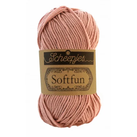 Scheepjes Softfun Garn Unicolor 2612 Ljus Gammelrosa Erbjudandepris