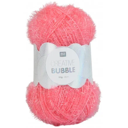 Rico Creative Bubble Garn Unicolor 004 Mörkrosa Outlet
