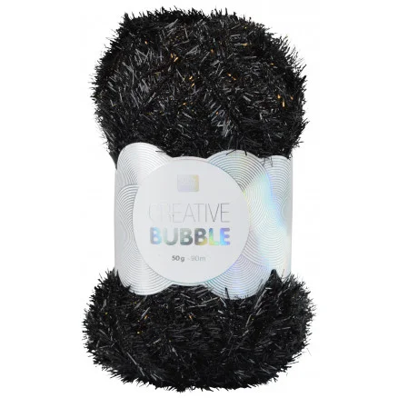 Populärt val Rico Creative Bubble Garn Unicolor 012 Svart