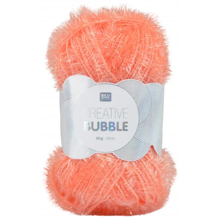 Rico Creative Bubble Garn Unicolor 005 Koral Kampanjpris