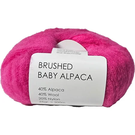 Begränsat antal Brushed Baby Alpaca/Merino Garn Hjertegarn Fv 5766
