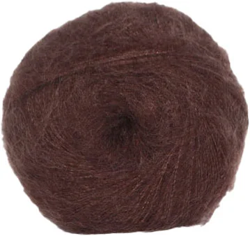 Hjertegarn Silk Kid Mohair Garn – fv 1116 Brun Sänkt pris