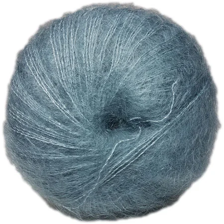 Snabb leverans Hjertegarn Silk Kid Mohair Garn – fv 1076 Ljus Aqua
