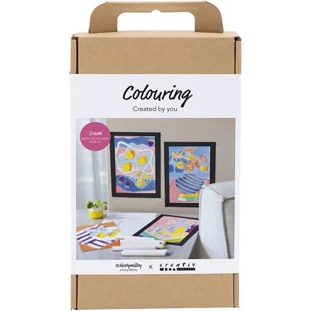 DIY Kit Färgläggning, Måla efter siffror, tuschpennor, 1 förp. Snabb frakt