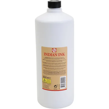 Flytande tusch, svart, 1000 ml/ 1 flaska Fynd