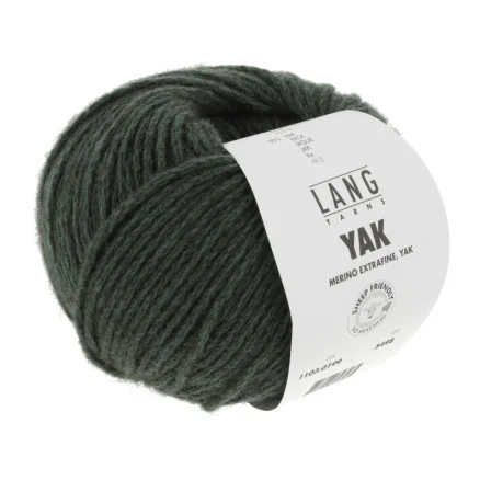 Lang Yarns Garn Yak 199 Armégrön Melange Fynd