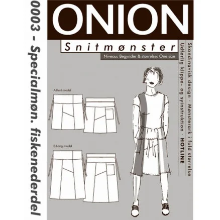 Begränsat erbjudande ONION Snittmönster 0003 Fiskarkjol One Size