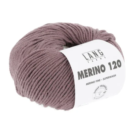 Populär Lang Yarns Merino 120 Garn 148 Mörk Gammelrosa