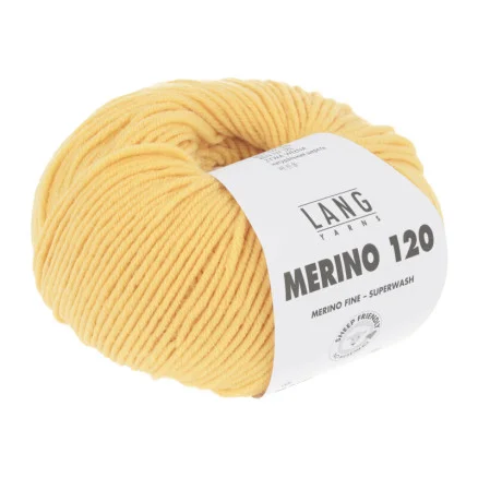 Beställ idag Lang Yarns Merino 120 Garn 149 Gyllengult
