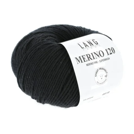 Erbjudande Lang Yarns Merino 120 Garn 04 Svart