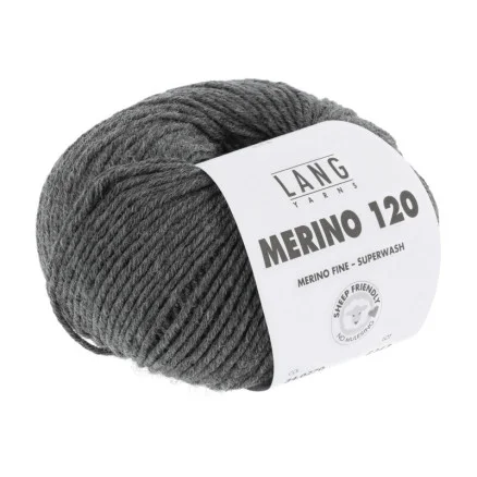Köp nu Lang Yarns Merino 120 Garn 270 Mörk Grå Melange