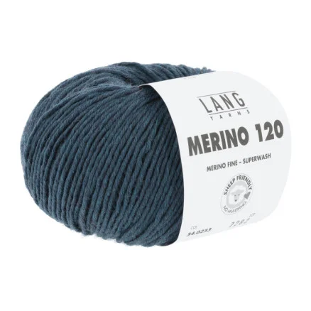 Endast idag Lang Yarns Merino 120 Garn 233 Petroleum Melange