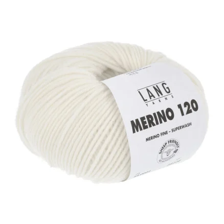 Reapris Lang Yarns Garn Merino 120 02 Off White